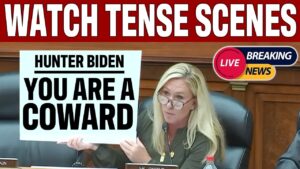 WATCH NOW! Hunter Biden's Shocking Exit! Marjorie Taylor Greene Reacts to 'Coward' in Tense Hearing